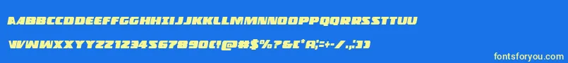 Policecruisercondital Font – Yellow Fonts on Blue Background