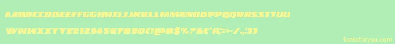 Шрифт Policecruisercondital – жёлтые шрифты на зелёном фоне