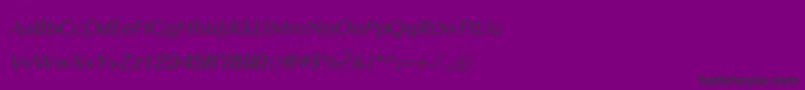 IrisupcItalic Font – Black Fonts on Purple Background