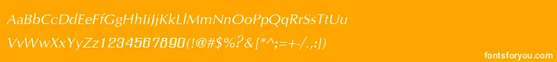 IrisupcItalic Font – White Fonts on Orange Background