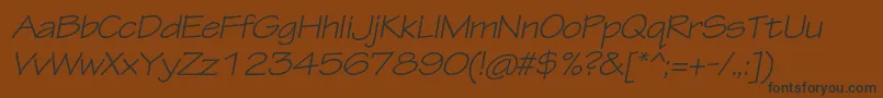 Weitere Informationen zur TektonproExtobl-Schriftart TektonproExtobl-Schriftart – Schwarze Schriften auf braunem Hintergrund