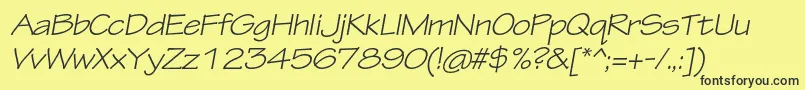 TektonproExtobl Font – Black Fonts on Yellow Background