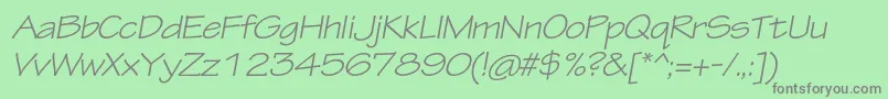 TektonproExtobl Font – Gray Fonts on Green Background