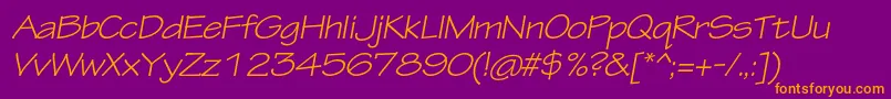 TektonproExtobl Font – Orange Fonts on Purple Background