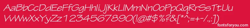 TektonproExtobl Font – White Fonts on Red Background