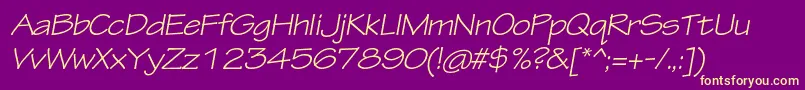 TektonproExtobl Font – Yellow Fonts on Purple Background