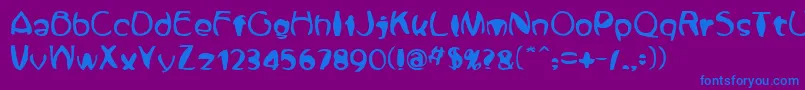 Zone23Fisheye Font – Blue Fonts on Purple Background