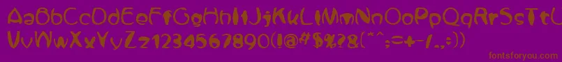 Zone23Fisheye Font – Brown Fonts on Purple Background