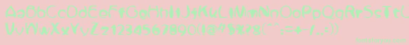 Zone23Fisheye Font – Green Fonts on Pink Background