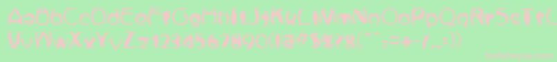 Zone23Fisheye Font – Pink Fonts on Green Background