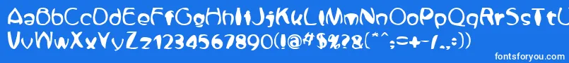 Zone23Fisheye Font – White Fonts on Blue Background