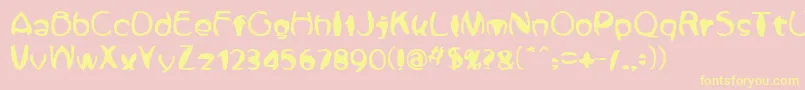 Zone23Fisheye Font – Yellow Fonts on Pink Background