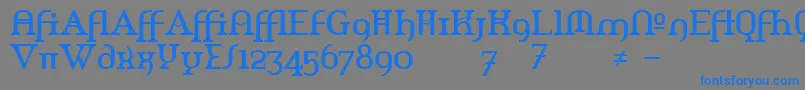 Amerikaa Font – Blue Fonts on Gray Background