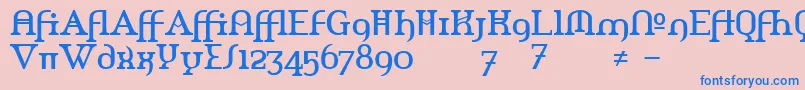 Amerikaa Font – Blue Fonts on Pink Background