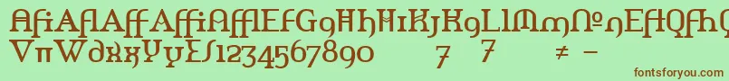 Amerikaa Font – Brown Fonts on Green Background