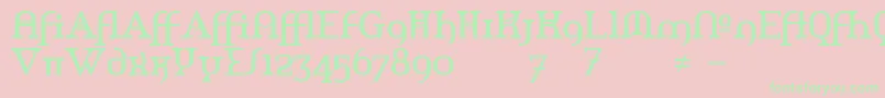 Amerikaa Font – Green Fonts on Pink Background