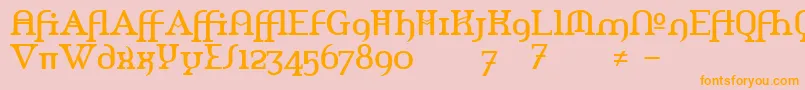 Amerikaa Font – Orange Fonts on Pink Background