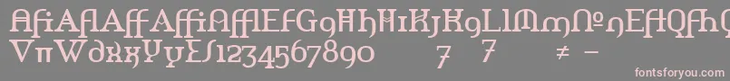 フォントAmerikaa – 灰色の背景にピンクのフォント