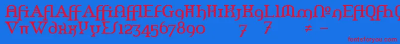 Amerikaa Font – Red Fonts on Blue Background