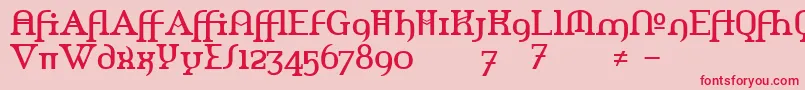 Amerikaa Font – Red Fonts on Pink Background