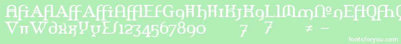Amerikaa Font – White Fonts on Green Background