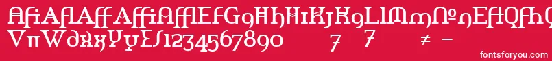 Amerikaa Font – White Fonts on Red Background