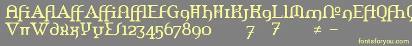 Amerikaa Font – Yellow Fonts on Gray Background