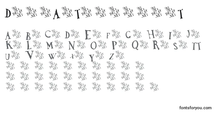 Шрифт DadaAntiquerist – алфавит, цифры, специальные символы