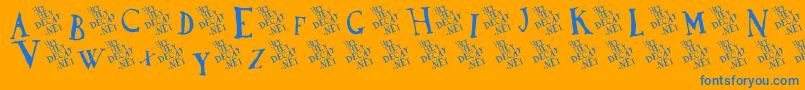 DadaAntiquerist Font – Blue Fonts on Orange Background