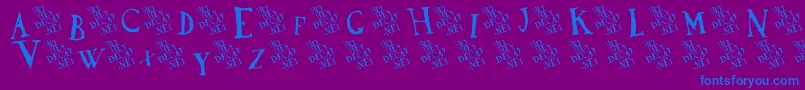 DadaAntiquerist Font – Blue Fonts on Purple Background