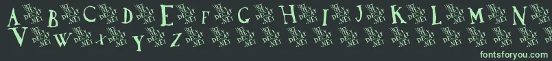 DadaAntiquerist Font – Green Fonts on Black Background