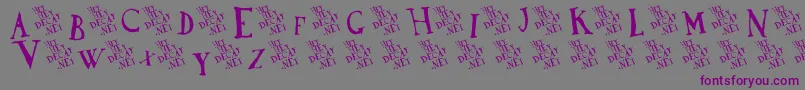 DadaAntiquerist-Schriftart – Violette Schriften auf grauem Hintergrund