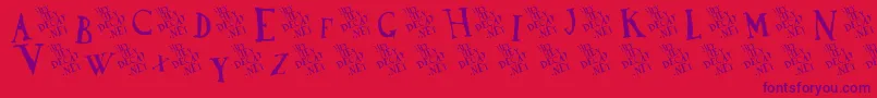 DadaAntiquerist Font – Purple Fonts on Red Background