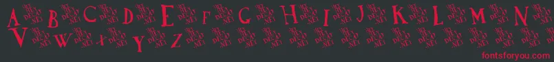 DadaAntiquerist Font – Red Fonts on Black Background