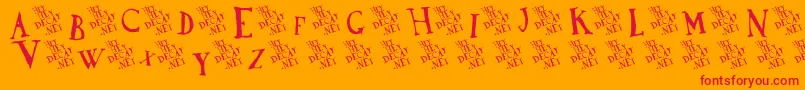 DadaAntiquerist Font – Red Fonts on Orange Background