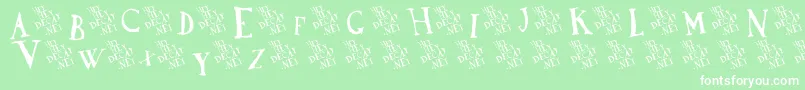 DadaAntiquerist Font – White Fonts on Green Background