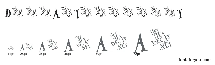DadaAntiquerist Font Sizes