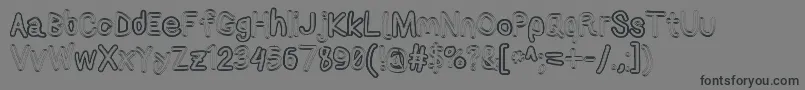 フォントApplestormxbdfax – 黒い文字の灰色の背景
