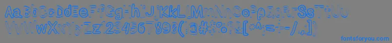 フォントApplestormxbdfax – 灰色の背景に青い文字