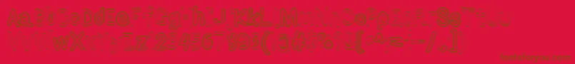 Applestormxbdfax-Schriftart – Braune Schriften auf rotem Hintergrund