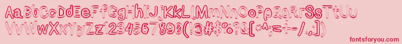 Applestormxbdfax-Schriftart – Rote Schriften auf rosa Hintergrund