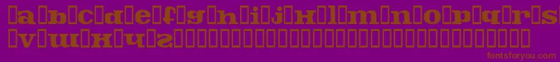 Fontoscrude Font – Brown Fonts on Purple Background