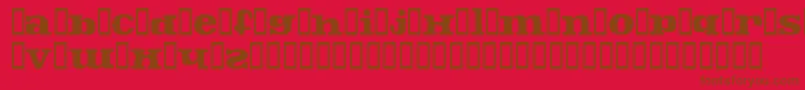Fontoscrude Font – Brown Fonts on Red Background