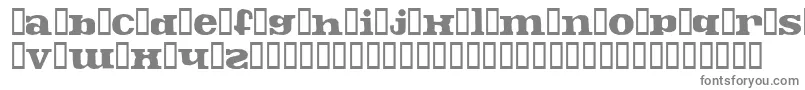 Fontoscrude-Schriftart – Graue Schriften auf weißem Hintergrund