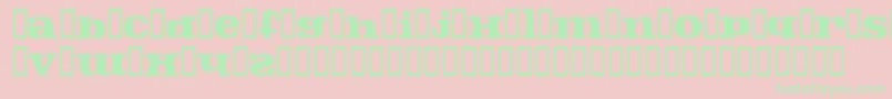 Fontoscrude Font – Green Fonts on Pink Background