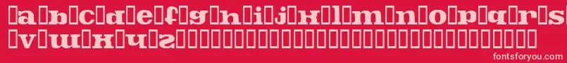Fontoscrude Font – Pink Fonts on Red Background