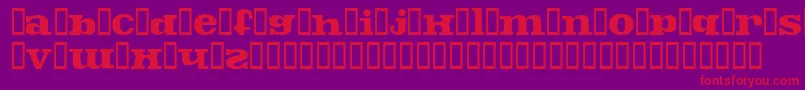 Fontoscrude Font – Red Fonts on Purple Background