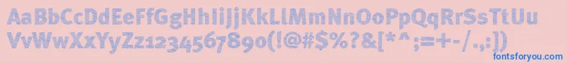 ABebederaHeavy Font – Blue Fonts on Pink Background