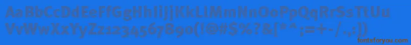 ABebederaHeavy Font – Brown Fonts on Blue Background