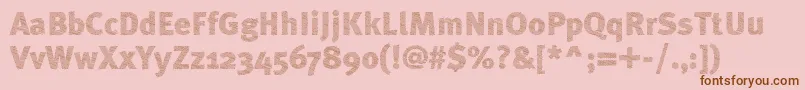 ABebederaHeavy Font – Brown Fonts on Pink Background